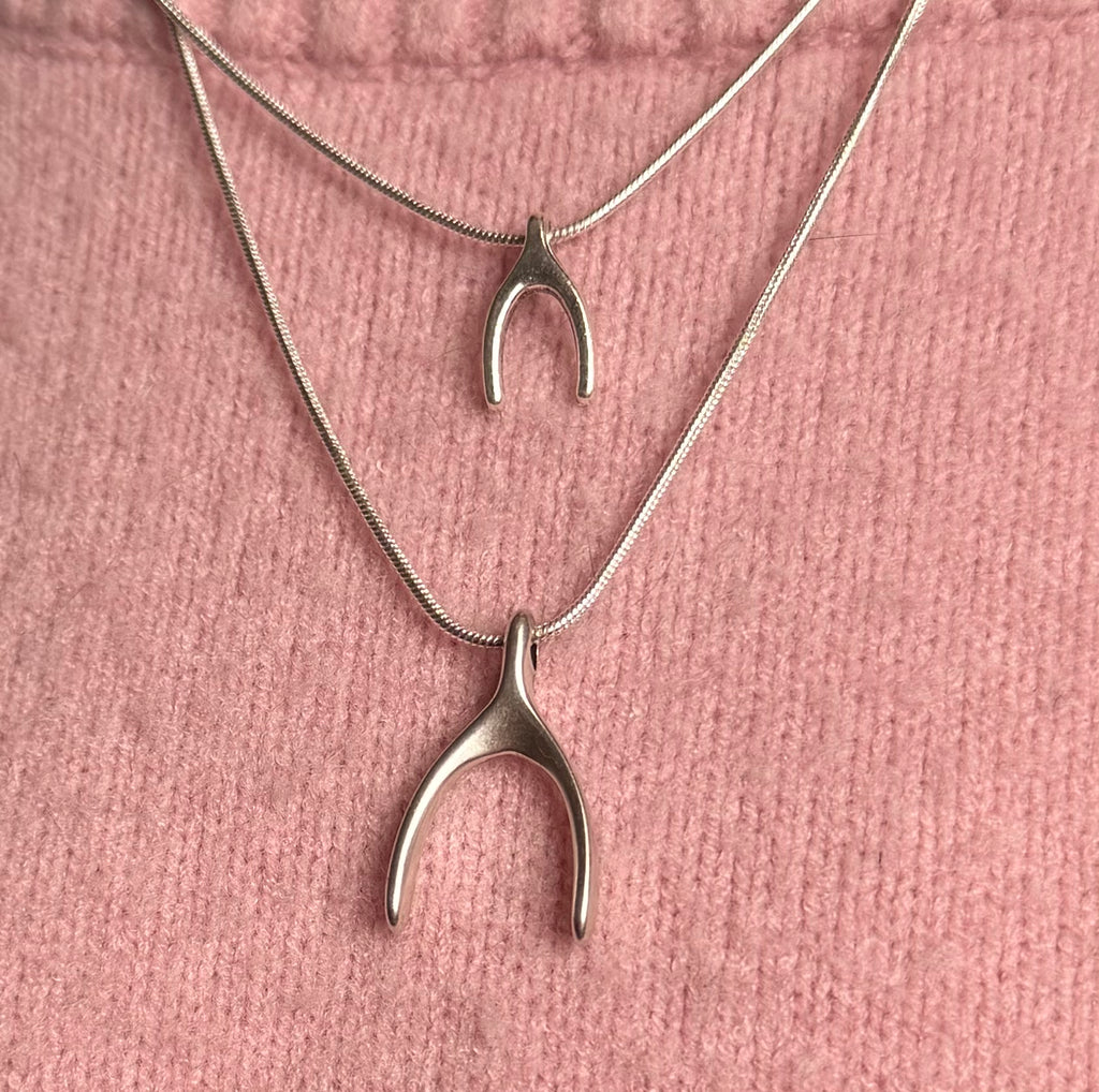Mini Silver Wishbone