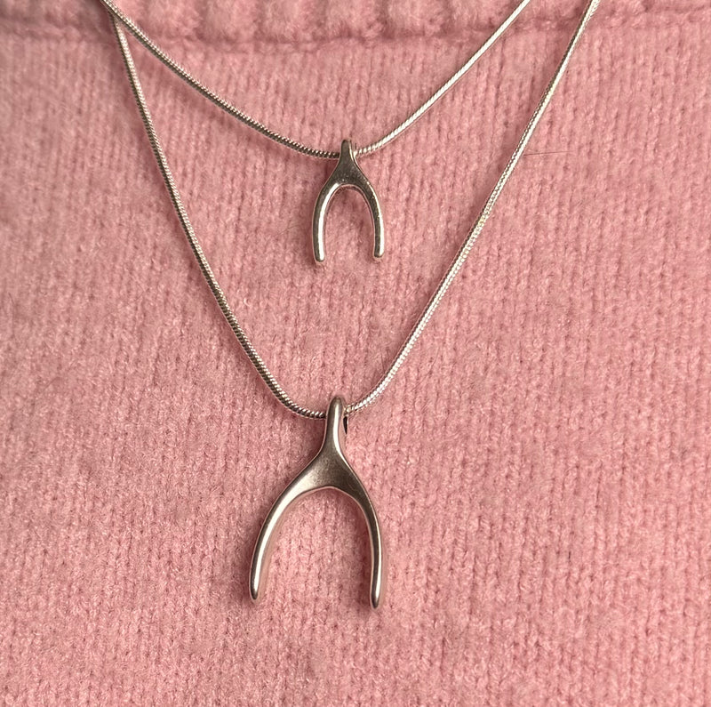 Mini Silver Wishbone